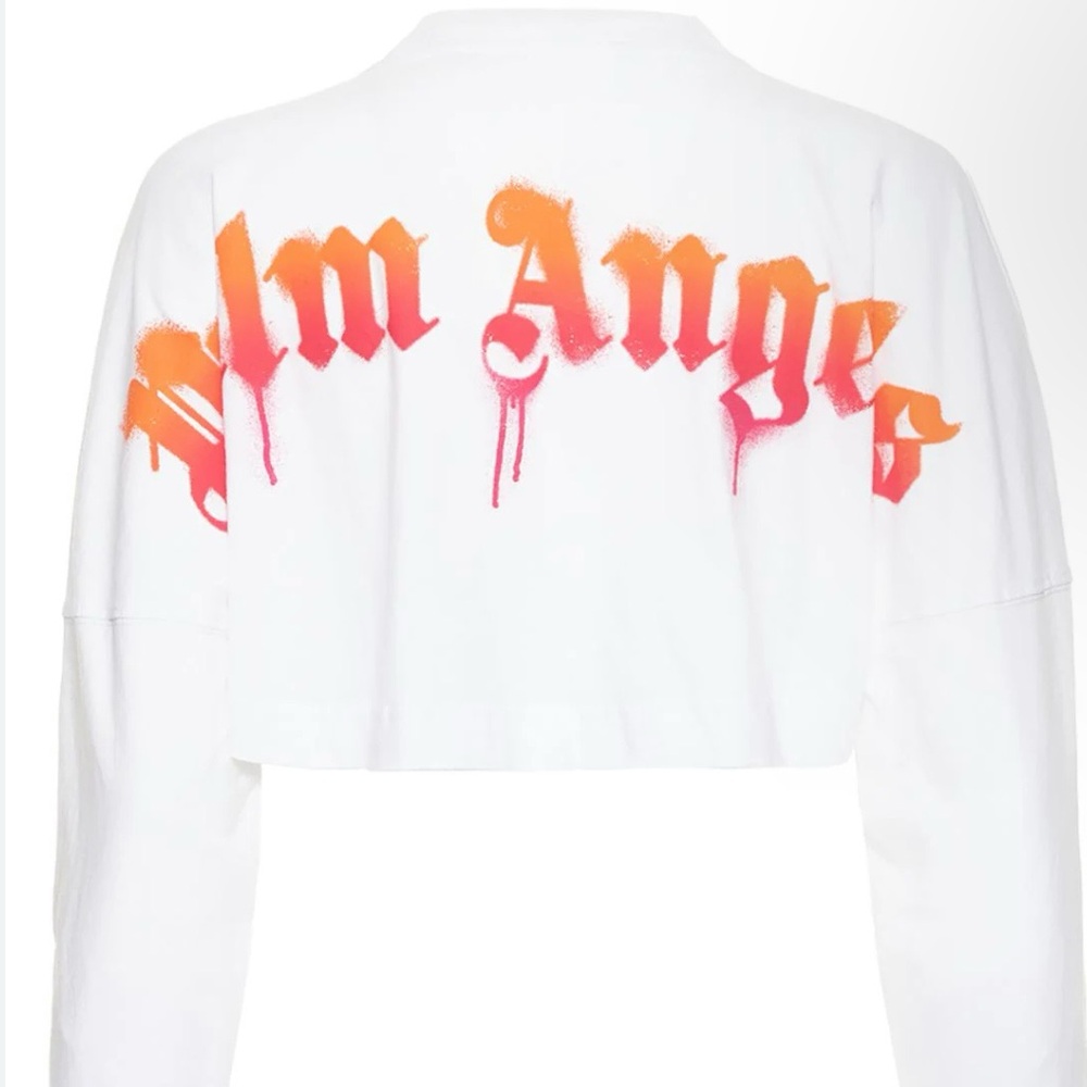 Palm Angels Crop White Shirt white XSMALL